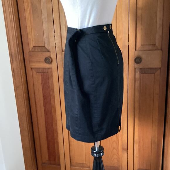 Express Black Cotton Pencil Skirt, Size 4 - Picture 4 of 8